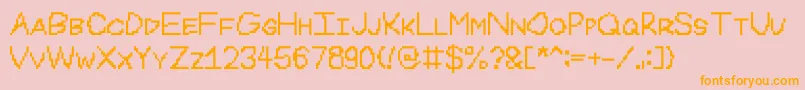 Miamiwriting Font – Orange Fonts on Pink Background