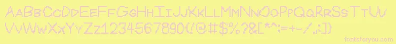 Miamiwriting Font – Pink Fonts on Yellow Background