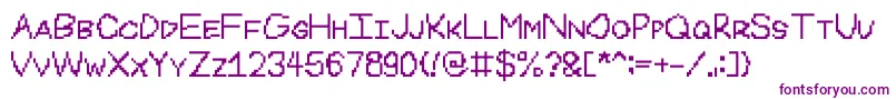 Miamiwriting-fontti – violetit fontit valkoisella taustalla