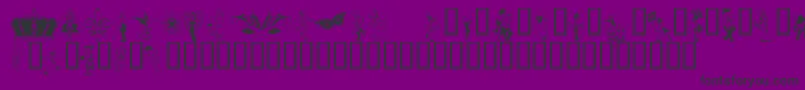 フォントKrMardiGras – 紫の背景に黒い文字