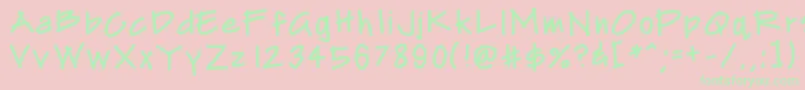 Archistud Font – Green Fonts on Pink Background