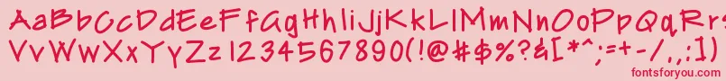 フォントArchistud – ピンクの背景に赤い文字