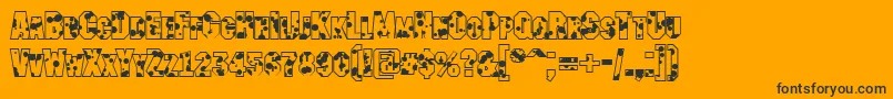 AMachinanovadrpRegular Font – Black Fonts on Orange Background