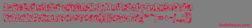 AMachinanovadrpRegular Font – Red Fonts on Gray Background