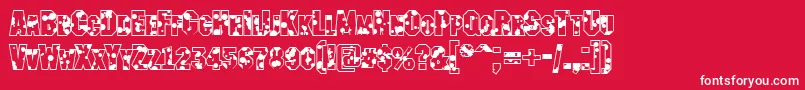 AMachinanovadrpRegular Font – White Fonts on Red Background