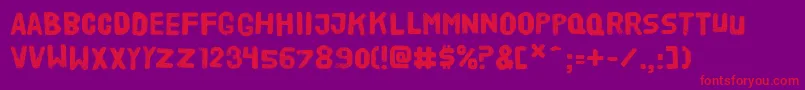 HvdPoster Font – Red Fonts on Purple Background