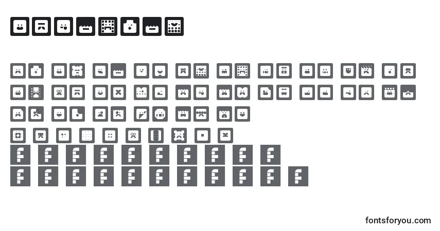 Schriftart Blocface – Alphabet, Zahlen, spezielle Symbole