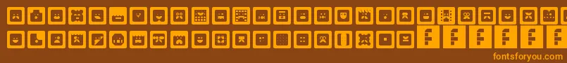 Blocface Font – Orange Fonts on Brown Background