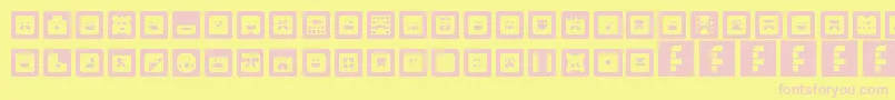 Blocface Font – Pink Fonts on Yellow Background