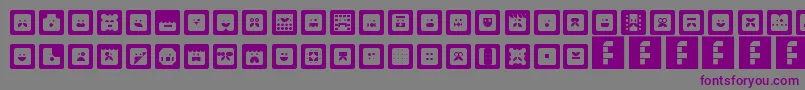 Blocface Font – Purple Fonts on Gray Background