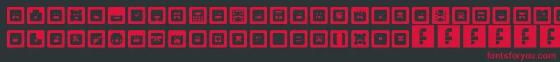 Blocface Font – Red Fonts on Black Background