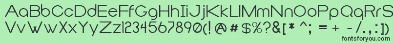 フォントDuma – 緑の背景に黒い文字