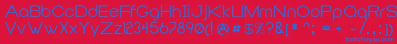 Duma Font – Blue Fonts on Red Background