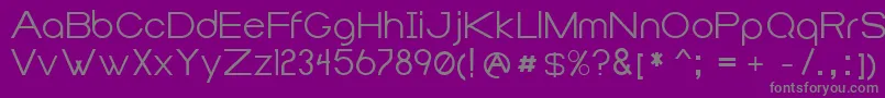 フォントDuma – 紫の背景に灰色の文字