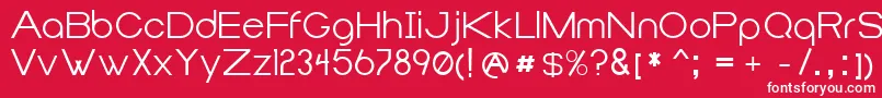 Duma Font – White Fonts on Red Background