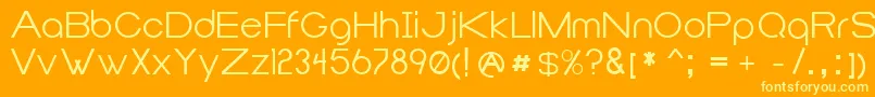 Duma-Schriftart – Gelbe Schriften auf orangefarbenem Hintergrund