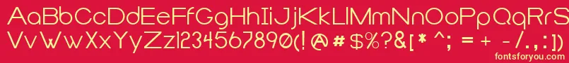 Duma Font – Yellow Fonts on Red Background