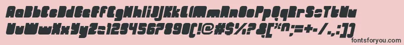 OrangeroyaleCloseditalic Font – Black Fonts on Pink Background