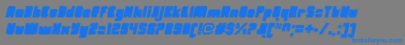 Police OrangeroyaleCloseditalic – polices bleues sur fond gris