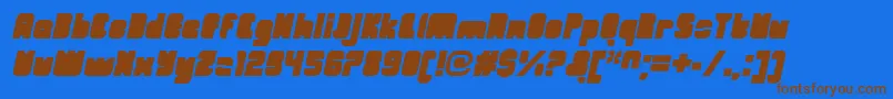 OrangeroyaleCloseditalic Font – Brown Fonts on Blue Background