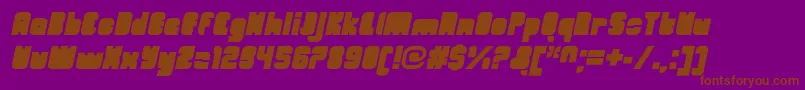 OrangeroyaleCloseditalic Font – Brown Fonts on Purple Background