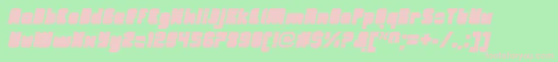 OrangeroyaleCloseditalic Font – Pink Fonts on Green Background
