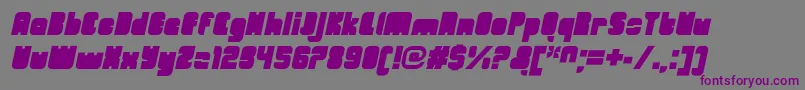 Fonte OrangeroyaleCloseditalic – fontes roxas em um fundo cinza