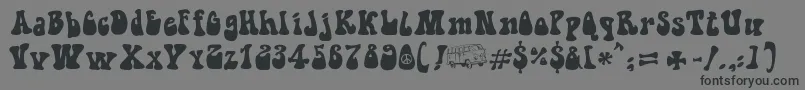 HippieMovement Font – Black Fonts on Gray Background