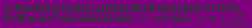 HippieMovement-fontti – mustat fontit violetilla taustalla