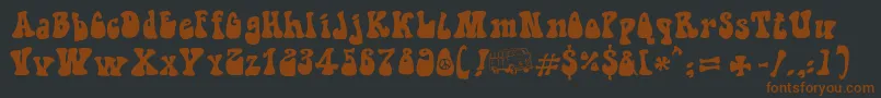 HippieMovement Font – Brown Fonts on Black Background
