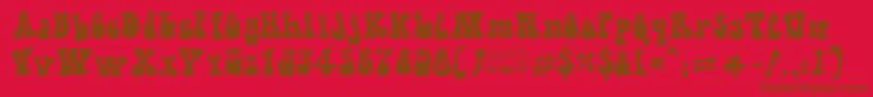 HippieMovement Font – Brown Fonts on Red Background