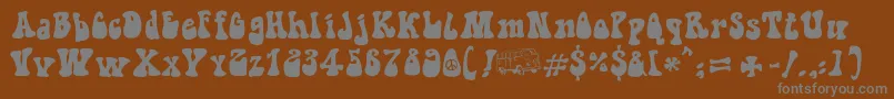 HippieMovement Font – Gray Fonts on Brown Background