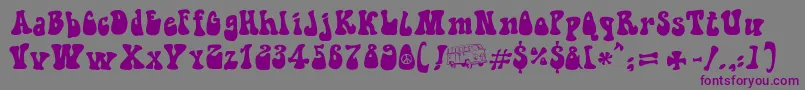 HippieMovement Font – Purple Fonts on Gray Background