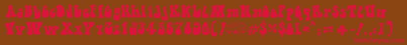 HippieMovement Font – Red Fonts on Brown Background