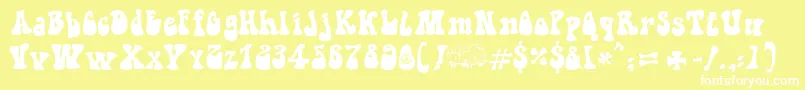 HippieMovement Font – White Fonts on Yellow Background