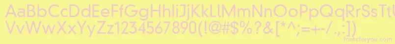 ReductoLightSsiLight Font – Pink Fonts on Yellow Background