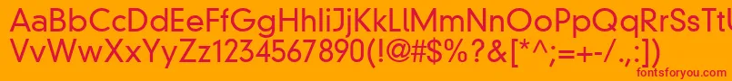 ReductoLightSsiLight Font – Red Fonts on Orange Background