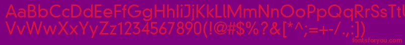 ReductoLightSsiLight Font – Red Fonts on Purple Background