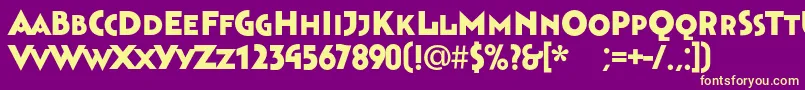 Lisätietoja Bahnhofblack-fontista Bahnhofblack-fontti – keltaiset fontit violetilla taustalla