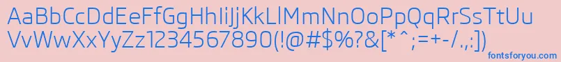 SkodaPro Font – Blue Fonts on Pink Background
