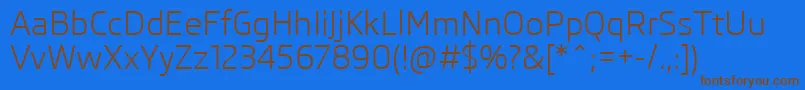 SkodaPro Font – Brown Fonts on Blue Background