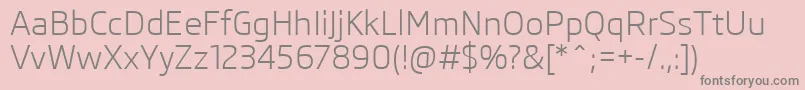 フォントSkodaPro – ピンクの背景に灰色の文字
