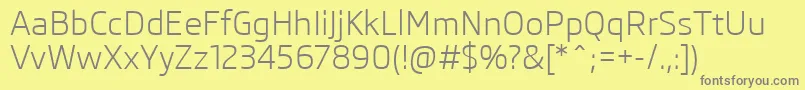 SkodaPro Font – Gray Fonts on Yellow Background