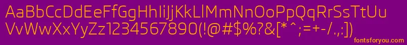SkodaPro Font – Orange Fonts on Purple Background