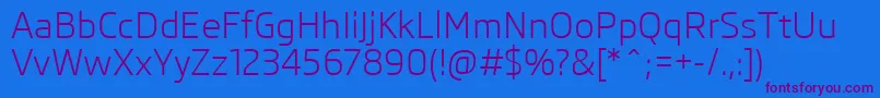 SkodaPro Font – Purple Fonts on Blue Background
