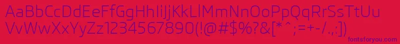 SkodaPro Font – Purple Fonts on Red Background