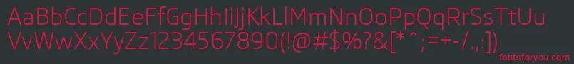 SkodaPro Font – Red Fonts on Black Background