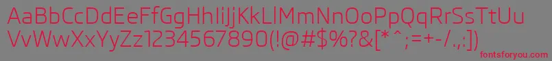 SkodaPro Font – Red Fonts on Gray Background