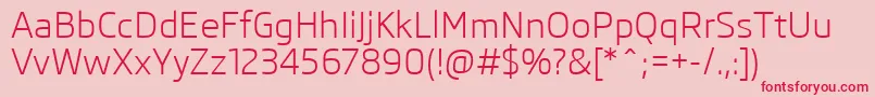 SkodaPro Font – Red Fonts on Pink Background