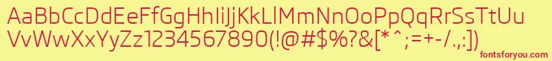 SkodaPro Font – Red Fonts on Yellow Background